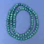 Azurite Beads on Fishing Line Smooth Round, Diameter 5mm+-, Length 38cm +