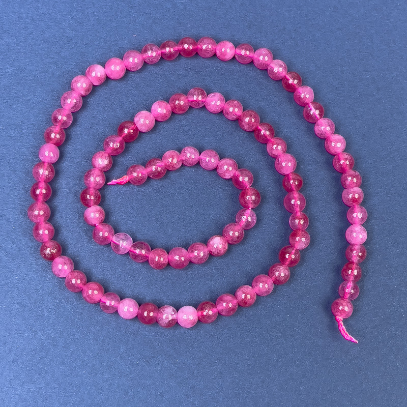 Tourmaline Beads on Thread Smooth Round, Diameter 5mm+-, Length 38cm+