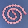 Rose Quartz Drop Beads 12x8mm+/- on Thread, Length 38cm+