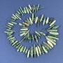 Kyanite Chip Beads 15-23x4mm+/- with Seed Beads on Thread, Length 42cm+