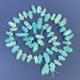Larimar Tumbled Beads 12-6mm+/- with Seed Beads on Thread, Length 39cm+