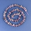 Lepidolite Tumbled Chip Beads 9x4mm+/- with Seed Beads on Thread, Length 38cm+