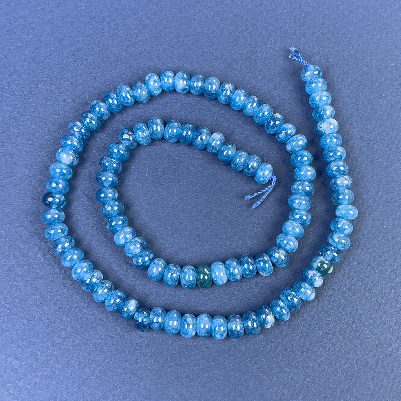 Apatite Rondelle Beads 6x4mm+/- on a Strand, Length 37cm+