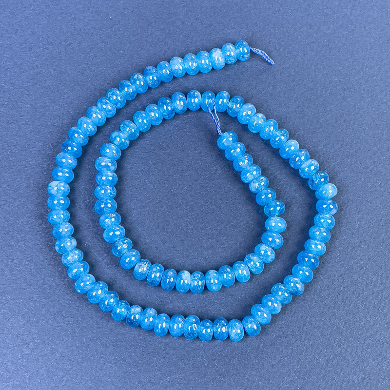 Apatite Rondelle Beads 6x4mm+/- on a Thread, Length 38cm+