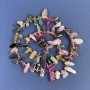 Tourmaline Nugget Beads 6-14x4mm+/- with Seed Beads on a Thread, Length 39cm+