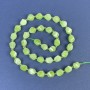 Chrysolite Faceted Rhombus Beads 8x7mm+/- with Seed Beads on a Strand, Length 38cm+