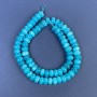 Aquamarine Beads Rondelle 8x5mm+/- on String, Length 38cm+