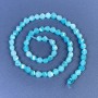 Aquamarine Faceted Rhombus Beads 6x5mm+ – on a strand, length 39cm+