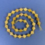 Citrine Faceted Rhombus Beads 8x8mm+/- with Seed Beads on Thread, Length 37cm+