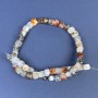Dragon Vein Agate Beads Cube 7x7mm +/- on Fishing Line, Length 37cm+