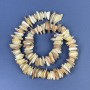 Agate Mother-of-Pearl Chip Beads 10-12x2mm+/- on Fishing Line, Length 37cm+