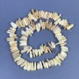 Mother-of-Pearl Chip Beads 14x3-5mm+/- on Fishing Line, Length 41cm+