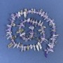 Amethyst Chip Beads 9-12x-3-4mm+/- with Seed Beads on a Thread, Length 40cm+
