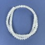 Rock Crystal Rondelle Beads 6x4mm+/- on Fishing Line, Length 38cm+