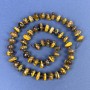 Tiger Eye Beads, Tumbled 9x5mm+/- with Seed Beads on Thread, Length 40cm+