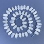 Agate Blue Tumbled Beads with Seed Beads 6x12mm+/- on Thread, Length 40cm+