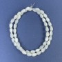 Mother-of-Pearl Beads, Drop 8x5mm+/- on Fishing Line, Length 40cm+