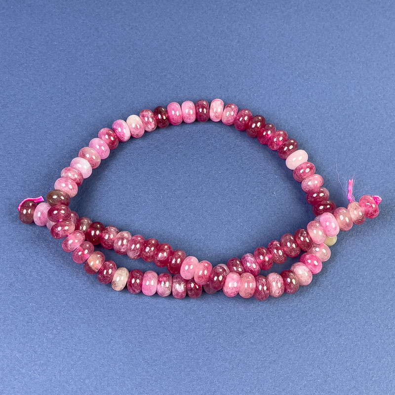 Tourmaline Rondelle Beads 8x5mm+/- on a String, Length 38cm+