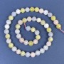 Morganite Faceted Round Beads 8mm+/- on a Strand, Length 37cm+