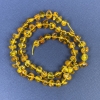 Amber Tumbled Beads 6x4mm+/- with 2mm Seed Beads on Thread, Length 39cm+