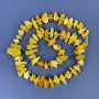 Amber Chip Beads 9-14x3-6mm+/- with 3mm+/- Seed Beads on Thread, Length 38cm+