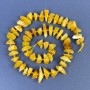 Amber Chip Beads 9-12x3-5mm+/- with 2.5mm+/- Seed Beads on Thread, Length 39cm+