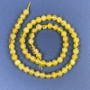 Amber Smooth Round Beads 6mm+/- on Thread, Length 39cm+