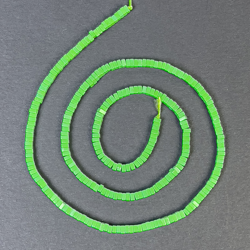 Variscite Square Rondelle Beads 2.5x1mm+/- on a Strand, Length 39cm+