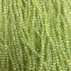 Czech Crystal Beads, Light Green with Petrol Sheen, Faceted Rondelle, Diameter 3x3mm+/-, Length 32cm+