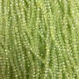 Czech Crystal Beads, Light Green with Petrol Sheen, Faceted Rondelle, Diameter 3x3mm+/-, Length 32cm+