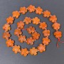 Red Jasper Beads Natural Stone Flower, Diameter 15x6mm+/-, Hole Diameter 1mm+/-, Seed Beads Diameter 3mm, Length 41cm+