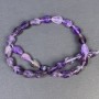 Amethyst Beads Natural Stone Drop, Diameter 15x10+- Hole, Diameter 1mm+-, Length 40cm+