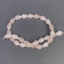 Rose Quartz Beads Natural Stone Drop, Diameter 15x10+- Hole, Diameter 1mm+-, Length 40cm+