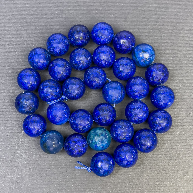 Lapis Lazuli Beads, Smooth Round, Diameter 12mm+/-, Hole Diameter 1mm+/-, Length 39cm+