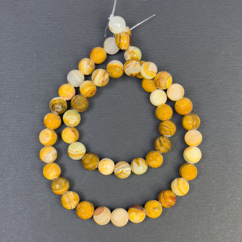 Onyx Beads, Smooth Round, Diameter 6.5mm+/-, Hole Diameter 1.5mm+/-, Length 38cm+