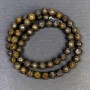 Bronzite Natural Stone Beads, Smooth Round, Diameter 6.5mm+/-, Hole Diameter 1.5mm+/-, Length 38cm+