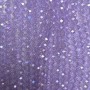 Czech Crystal Beads on Fishing Line, Transparent Lilac with Petrol Sheen, Rondelle, Diameter 8x6mm+/-, Length 42cm+