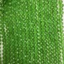 Czech Crystal Beads on fishing line, Green Transparent Faceted Rondelle, diameter 8x6mm+/-, length 40cm+