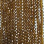 Czech Crystal Beads on Fishing Line, Transparent Brown Faceted Rondelle, Diameter 8x6mm+/-, Length 40cm+