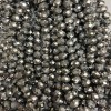 Czech Crystal Beads on Fishing Line, Light Grey Coated Faceted Rondelle, Diameter 8x6mm +/-, Length 40cm+