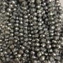 Czech Crystal Beads on Fishing Line, Light Grey Coated Faceted Rondelle, Diameter 8x6mm +/-, Length 40cm+