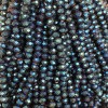 Czech Crystal Beads, Blue Coated Faceted Rondelle, Diameter 8x6mm +/-, Length 40cm+