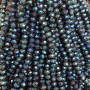 Czech Crystal Beads, Blue Coated Faceted Rondelle, Diameter 8x6mm +/-, Length 40cm+