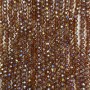 Czech Crystal Beads on Fishing Line, Brown Transparent with Petrol Coating Faceted Rondelle, Diameter 6x5mm +/-, Length 40-41cm+