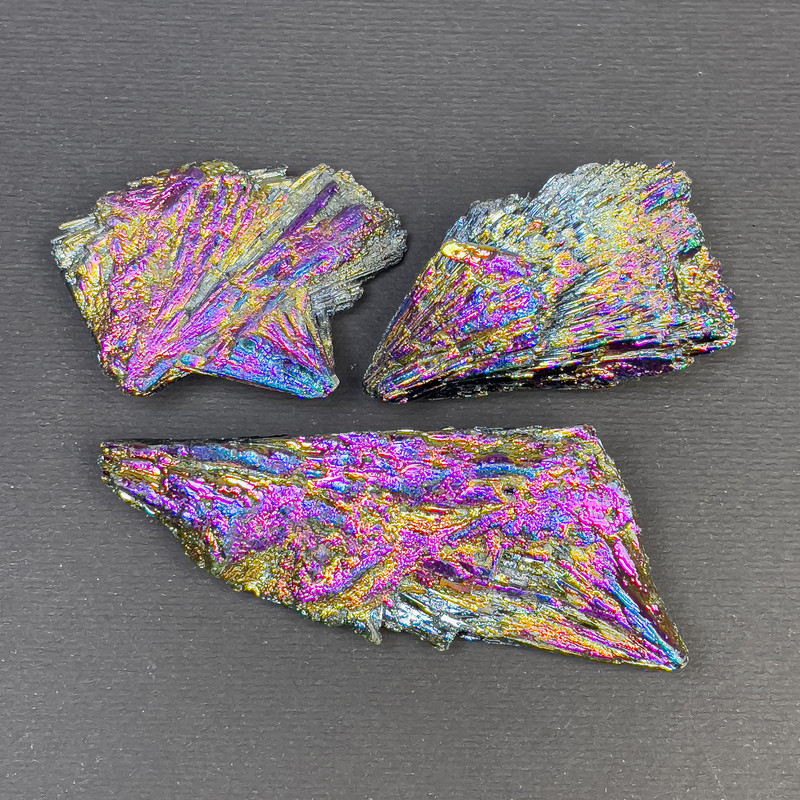 Price per 100g. Rainbow Galvanised Kyanite, Weight from 24g, Assorted Diameter 65x23x11mm