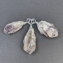 Raw Amethyst Pendant in Wire Wrap, Assorted Sizes from 16x40mm to 18x48mm+