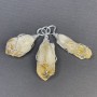Raw Citrine Pendant, Wire Wrap 38x47x17mm+