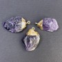Raw Amethyst Pendant 35x24mm+