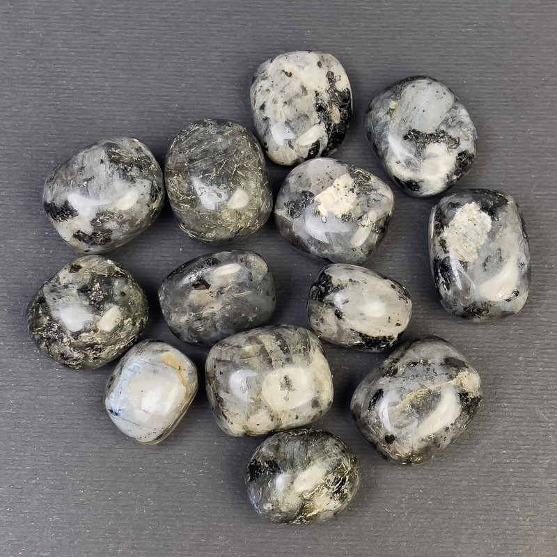 Labradorite natural stone processed raw nuggets faceted, no hole 18-21×18 mm (+-) (per 100 g ±)