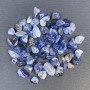 Natural sodalite stone treated nuggets tumbled without hole 8–11×2–5 mm (±) (per 100 g ±)